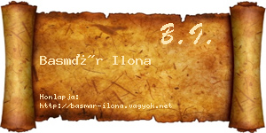 Basmár Ilona névjegykártya